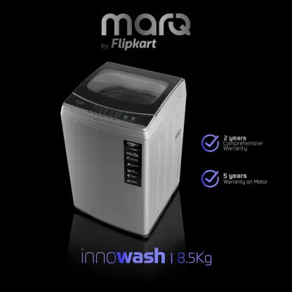 MarQ by Flipkart 8.5 kg with Turbo Wash Fully Automatic Top Load Washing Machine Grey  (MQTLDG85)(OPEN BOX) MarQ by Flipkart 8.5 kg with Turbo Wash Fully Automatic Top Load Washing Machine Grey  (MQTLDG85)(OPEN BOX)